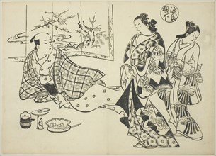 The Kiritsubo Chapter from The Tale of Genji (Genji Kiritsubo), from a series of Genji parodies, c.