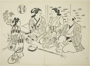 The Momiji-no-ga Chapter from The Tale of Genji (Genji Momiji-no-ga), from a series of Genji