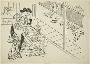 The Hanachirusato Chapter from The Tale of Genji (Genji Hanachirusato), from a series of Genji