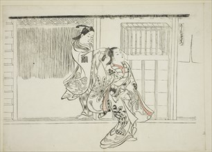 Comb Rashomon (Sashigushi Rashomon), no. 3 from a series of 12 prints depicting parodies of plays,