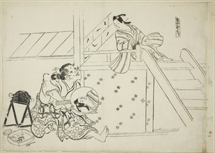 A Woman Nomori (Onna Nomori), no. 11 from a series of 12 prints depicting parodies of plays, c.
