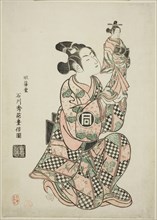 Sanogawa Ichimatsu I as a puppeteer, c. 1749, Ishikawa Toyonobu, Japanese, 1711-1785, Japan, Color