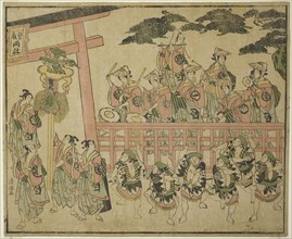 The Soga Festival, c. 1768, Torii Kiyomitsu I, Japanese, 1735-85, Japan, Color woodblock print,
