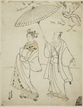 The Actors Ichikawa Komazo I (L) and Nakamura Matsue I (R), c. 1770, Torii Kiyomitsu I, Japanese,