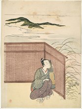 Parody of Kawachi-goe from Tales of Ise, 1765, Attributed to Suzuki Harunobu ?? ??, Japanese, 1725