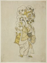 The Fan Peddler, 1765, Attributed to Suzuki Harunobu ?? ??, Japanese, 1725 (?)–1770, Japan, Color