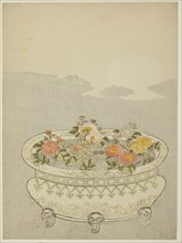 Chrysanthemums and the Rising Moon, c. 1766, Attributed to Suzuki Harunobu ?? ??, Japanese, 1725