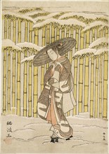 Passing the Bamboo Grove, 1766, Suzuki Harunobu ?? ??, Japanese, 1725 (?)-1770, Japan, Color
