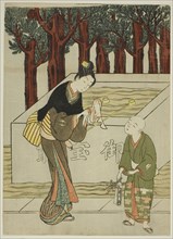Woman Washing Her Hands before Entering a Shrine, c. 1767, Attributed to Suzuki Harunobu ?? ??,