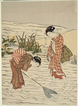 Fishing in Shallow Water, c. 1767/68, Suzuki Harunobu ?? ??, Japanese, 1725 (?)-1770, Japan, Color