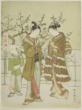 Giving a Light by the Garyubai Plum Tree, c. 1767/68, Suzuki Harunobu ?? ??, Japanese, 1725