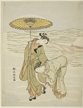 The Snow-Clogged Geta, c. 1767/68, Suzuki Harunobu ?? ??, Japanese, 1725 (?)-1770, Japan, Color