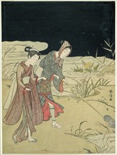 Catching Fireflies, About 1767, Suzuki Harunobu ?? ??, Japanese, 1725 (?)-1770, Japan, Color