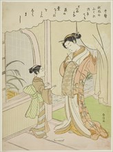 Poem by Nakatsukasa, from an untitled series of Thirty-Six Immortal Poets, c. 1767/68, Suzuki