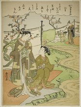 The Third Month (Yayoi), from the series Popular Versions of Immortal Poets in Four Seasons (Fuzoku