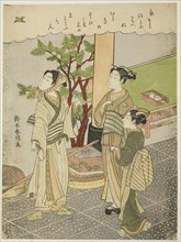 Freeing a captured bird, c. 1769/70, Suzuki Harunobu ?? ??, Japanese, 1725 (?)-1770, Japan, Color