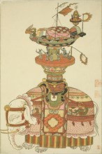 Mechanical Elephant with Festival Barge and Korean Musicians, c. 1765, Attributed to Komatsuya