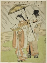 Praying for Rain Komachi (Amagoi Komachi), Edo period (1615–1868), 1770, Shiba Kokan (Suzuki