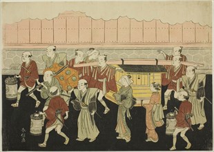 The Bride Riding in the Palanquin to Her Husband’s House (Koshi-iri), the third sheet of the series