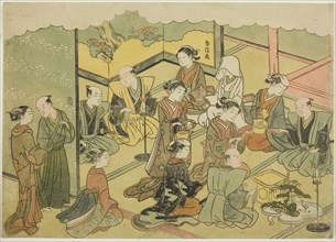 The Ceremonial Sake (Konrei sakazuki), the fourth sheet of the series Marriage in Brocade Prints,