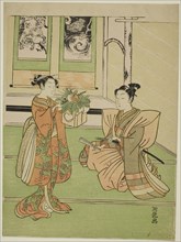 The New Year’s Offering, c. 1769, Isoda Koryusai, Japanese, 1735-1790, Japan, Color woodblock