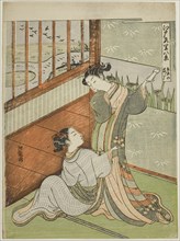 Geese Descending at Yoshiwara (Yoshiwara no rakugan), from the series Eight Views of the Edo