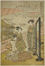 Evening Glow at Matsusaki (Matsusaki no sekisho), from the series Eight Fashionabe Views of Edo