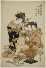 Sayoginu of the Yotsumeya, from the series Models for Fashion: New Designs as Fresh as Young Leaves