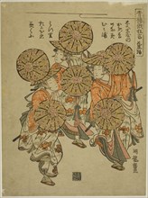 The Flowered-hat Dance (Hanagasa odori), from the series Comic Performances from the Niwaka