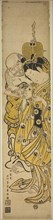 Young Woman and Hotei, c. 1741, Ishikawa Toyonobu, Japanese, 1711-1785, Japan, Hand-colored