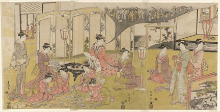 The Card Game, c. 1790, Utagawa Toyokuni I ?? ?? ??, Japanese, 1769–1825, Japan, Color woodblock