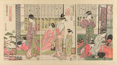 Rain the Morning After in the Pleasure Quarter (Seiro kinuginu no ame), c. 1795, Eishosai Choki,