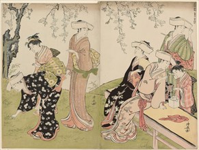 An Outing in Spring, from the series A Brocade of Eastern Manners (Fuzoku azuma no nishiki), c.