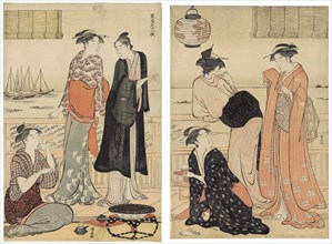 The Sixth Month, Enjoying the Evening Cool in a Teahouse, from the series The Twelve Months in the