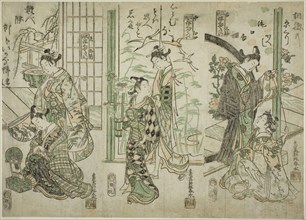 A Triptych of Fashionable No Plays (Furyu Utai Sambukutsui), c. late 1750s, Miyagawa Shunsui,