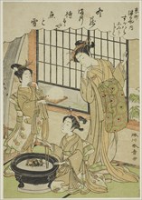 The Courtesan Sugawara of the Tsuruya House and Her Kamuro Namiji and Kashiko, 1771, Katsukawa