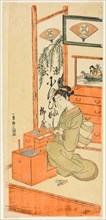 Ofuji of the Yanagi Shop, c. 1769, Ippitsusai Buncho, Japanese, active c. 1755-90, Japan, Color