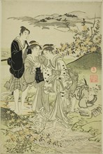 The Ide Jewel River, c. 1781/89, Kubo Shunman, Japanese, 1757–1820, Japan, Color woodblock print,