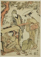Yumoto, from the series Seven Famous Hot Springs of Hakone (Hakone shichito meisho), c. 1780, Torii