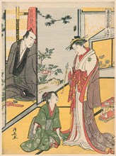 Scene at the Daifukuya (Daifukuya no dan), from the series Go Taiheiki Shiraishi Banashi, 1785,