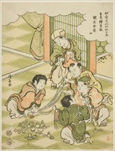 No. 4: Chinese boys playing a raffle game, from the series Children Say ‘This is Japan!’ and