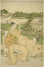 Spring Outing to Mukojima, c. 1787, Torii Kiyonaga, Japanese, 1752-1815, Japan, Color woodblock