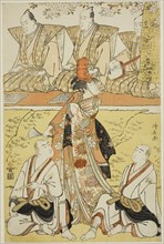 The Actors Segawa Kikunojo III as Koito, Sawamura Sojuro III as the monk Sainenbo, and Ichikawa