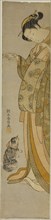 Courtesan with her Pet, c. 1769, Suzuki Harunobu ?? ??, Japanese, 1725 (?)-1770, Japan, Color