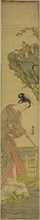 Two Sages Gazing at a Beauty Treading Cloth (parody of Kume Sennin), c. 1769, Suzuki Harunobu ??