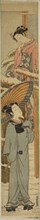 Looking through the Gate, c. 1771, Isoda Koryusai, Japanese, 1735-1790, Japan, Color woodblock