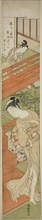 Attracting her attention, c. 1771, Isoda Koryusai, Japanese, 1735-1790, Japan, Color woodblock