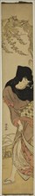 Woman under Windblown Wisteria, c. 1780, Torii Kiyonaga, Japanese, 1752-1815, Japan, Color