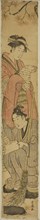 Young couple as Kanzan and Jittoku, early 19th century, Utagawa Toyokuni I ?? ?? ??, Japanese,