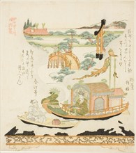 Takeda Mechanical Device (Takeda karakuri): Haku Rakuten (Chinese: Bai Juyi) and the fisherman, c.